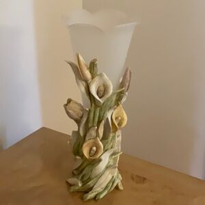 VASE with Cala Lillies, Tulips in Lovely Pastels.